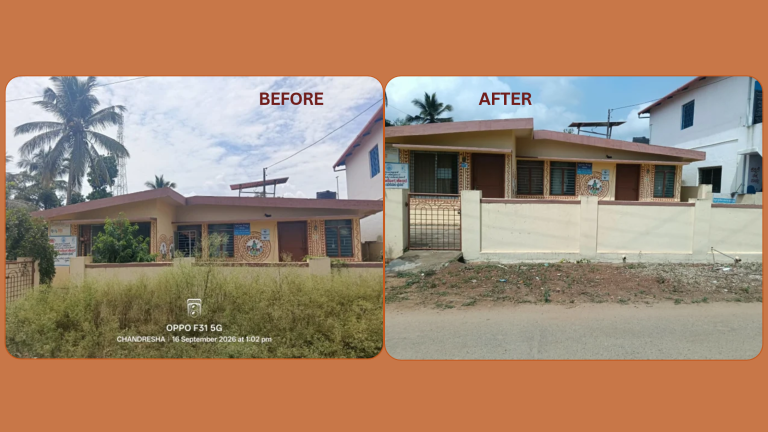 Improved Cleanliness at Uyigondanahalli Ayushman Arogya Kendra through Jan Arogya Samiti Coordination